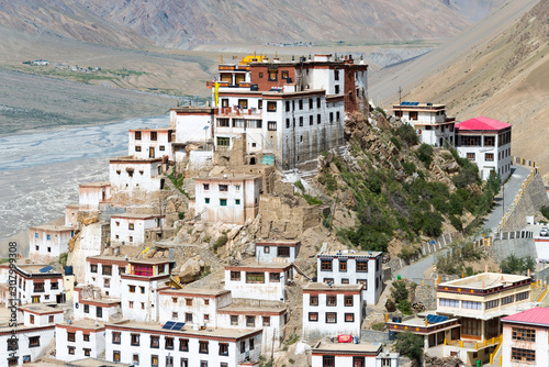 Himachal Pradesh, India - Sep 01 2019- Key Monastery in Spiti, Himachal Pradesh, India.