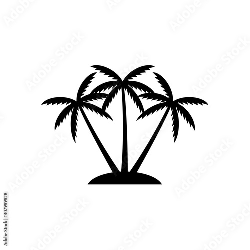 palm tree icon logo template