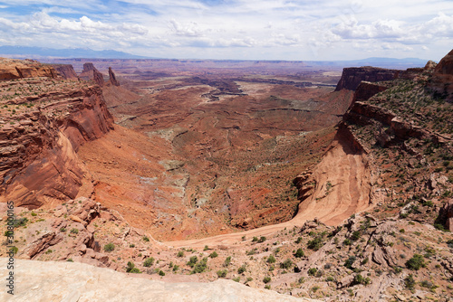 View from the Mesa Arch trail in Canyonlands National Park