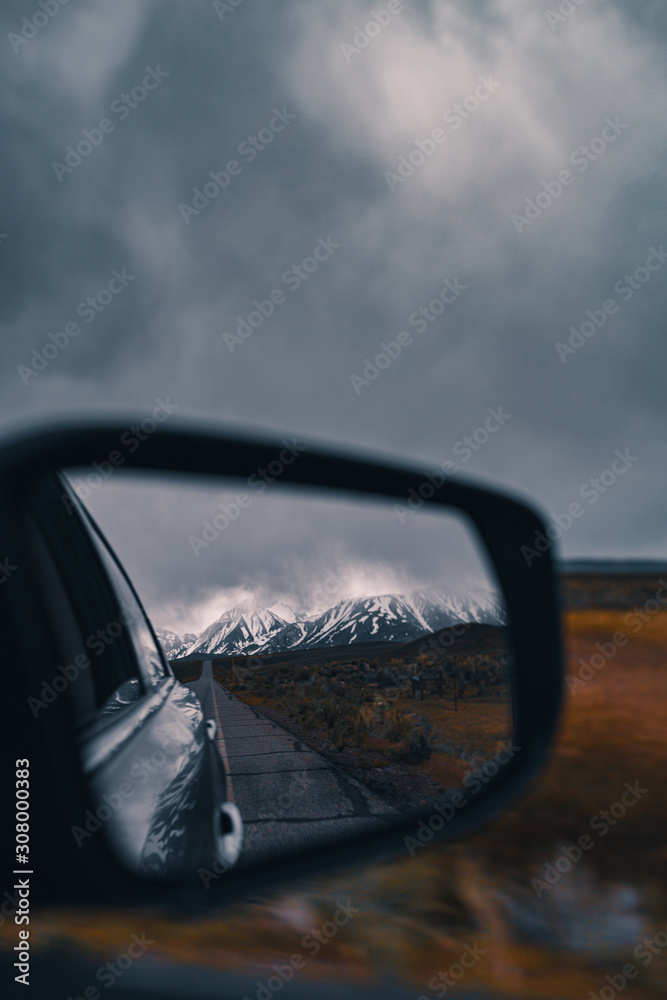 Car side mirror reflections