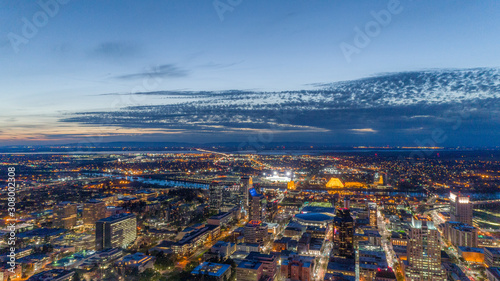 Aerial images of downtown Sacramento