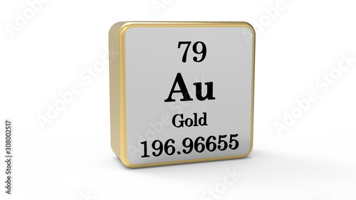 3d Gold Element Sign. Stock image 