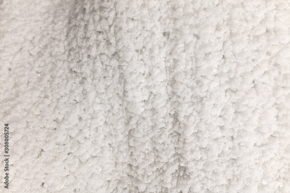 White walls of ice and snow in a cave White walls of ice and snow in a cave