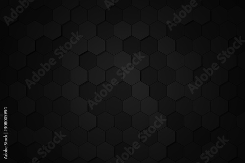 Fotografiet Honeycomb Grid tile random background or Hexagonal cell texture