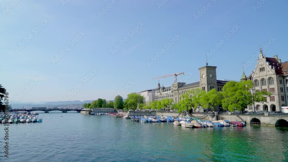 Zurich City with Zurich Lake in Switzerland Zurich City with Zurich Lake in Switzerland