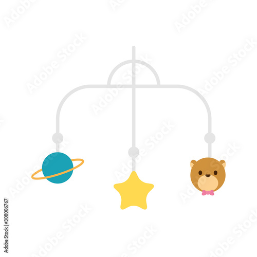 cute baby pendant toy icon