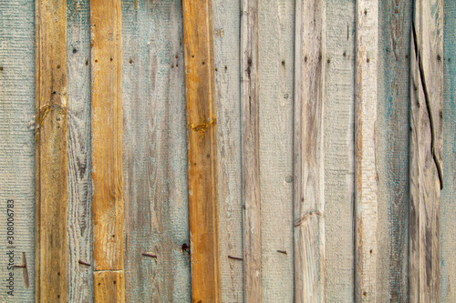 Old wooden boards on the fence as a background © schankz