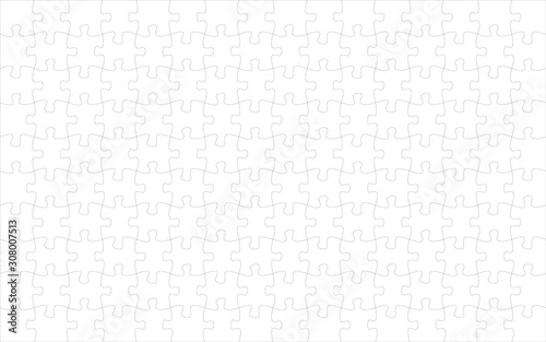 Jigsaw pieces template. Simple jigsaw puzzle parts