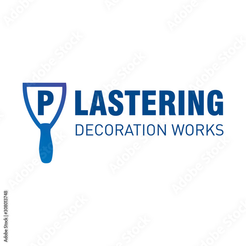 Vector logo of finishing company on plaster and painting