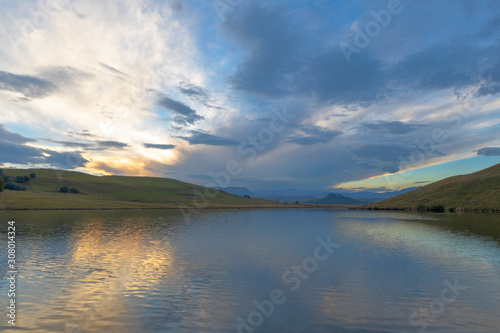 Last light of the day reflect on the water