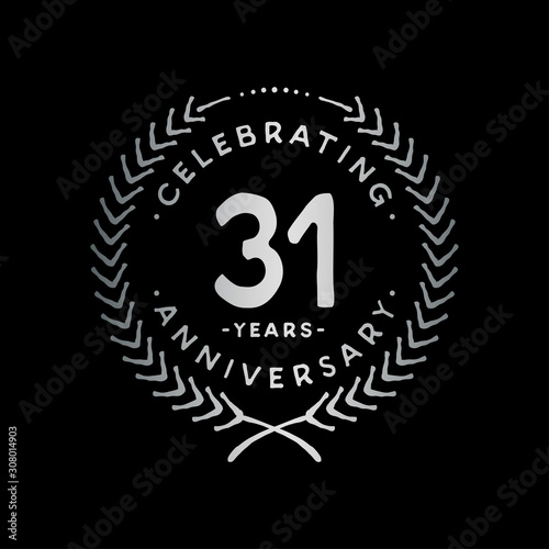 31 years design template. 31st vector and illustration.