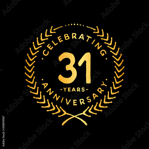 31 years design template. 31st vector and illustration.