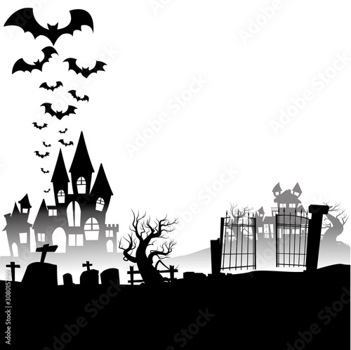Illustration vector of happy Halloween party.