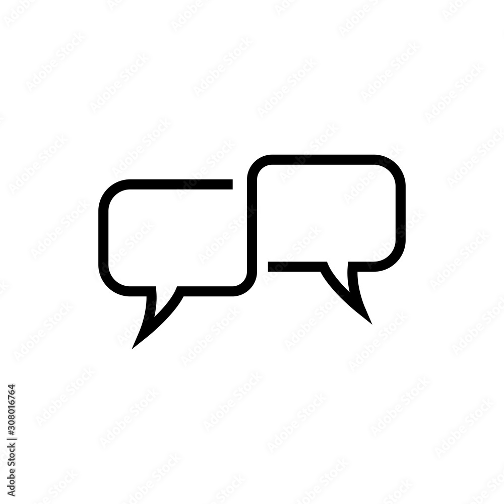 Naklejka premium bubble speak icon vector trendy flat style