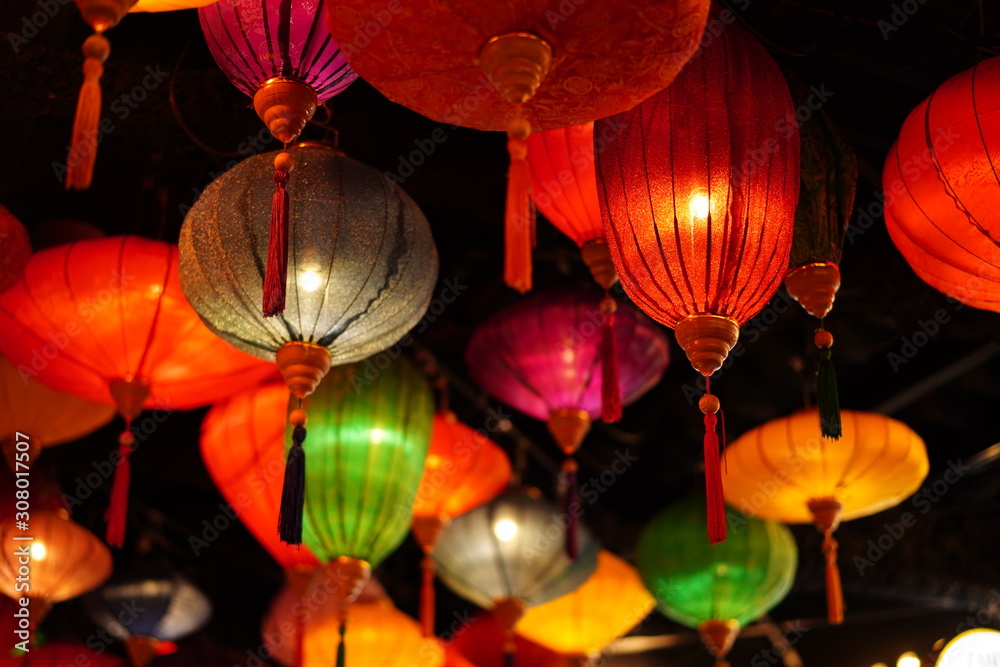 カラフルな提灯 Stock Photo | Adobe Stock