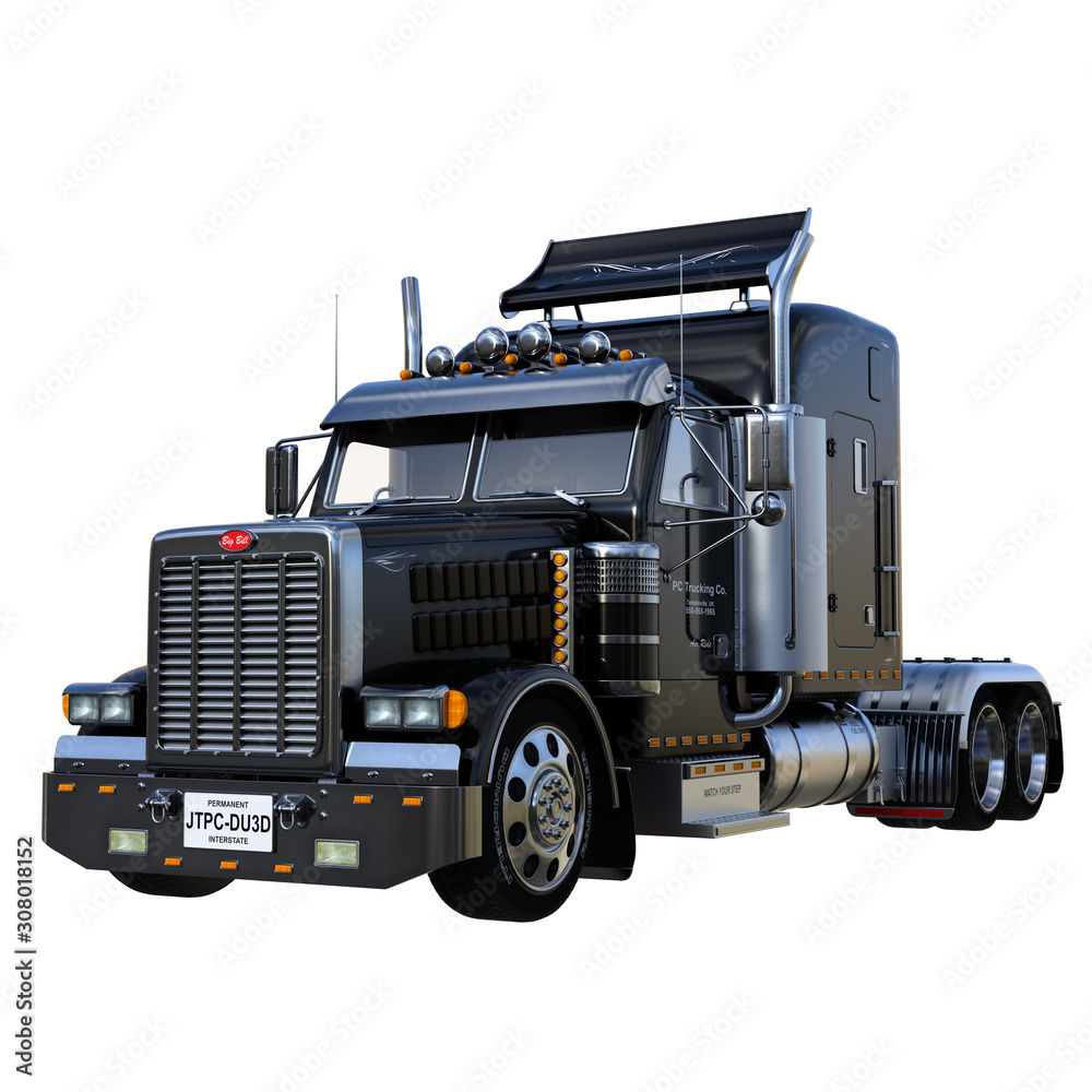 3D Rendered Truck without Trailer on White Background - 3D Illustration 3D Rendered Truck without Trailer on White Background - 3D Illustration