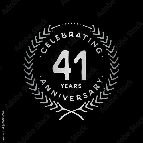 41 years design template. 41st vector and illustration.