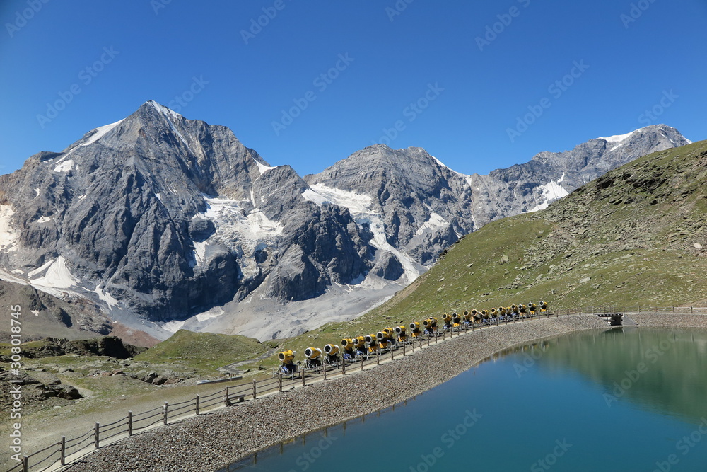 Obraz premium Blick von der Madritschhütte auf das Ortlermassiv 