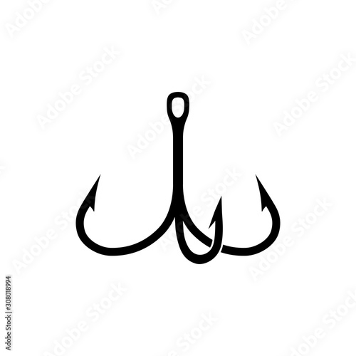 fishing hook icon trendy flat design