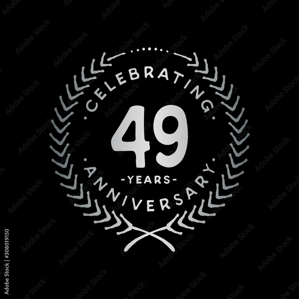 49 years design template. 49th vector and illustration.