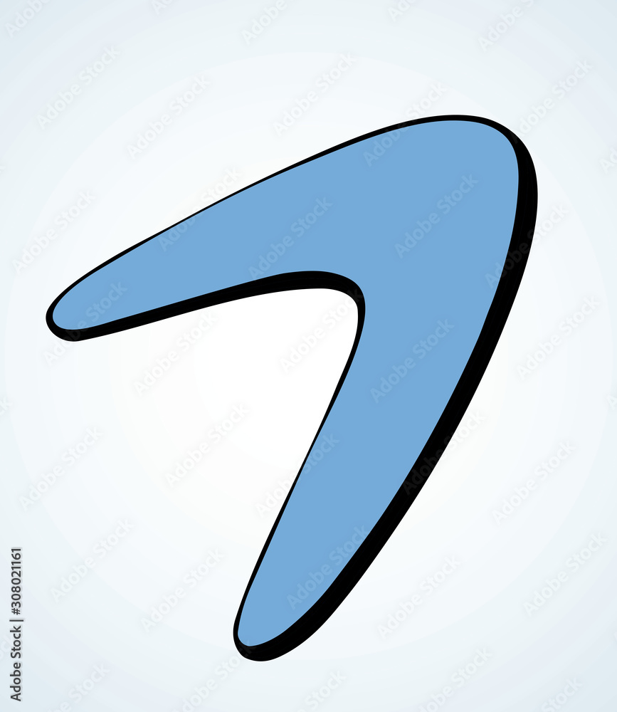 Boomerang in flight. Vector drawing Boomerang in flight. Vector drawing