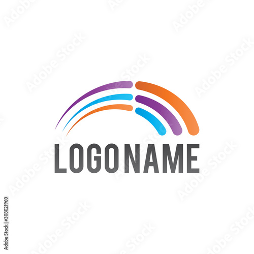 Free Download Abstract Vector Logo Design Template. Colorful Abstract Logo Design. - GFXLoad
