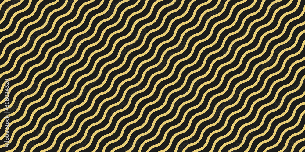 Simple gold wavy line seamless pattern vector Simple gold wavy line seamless pattern vector