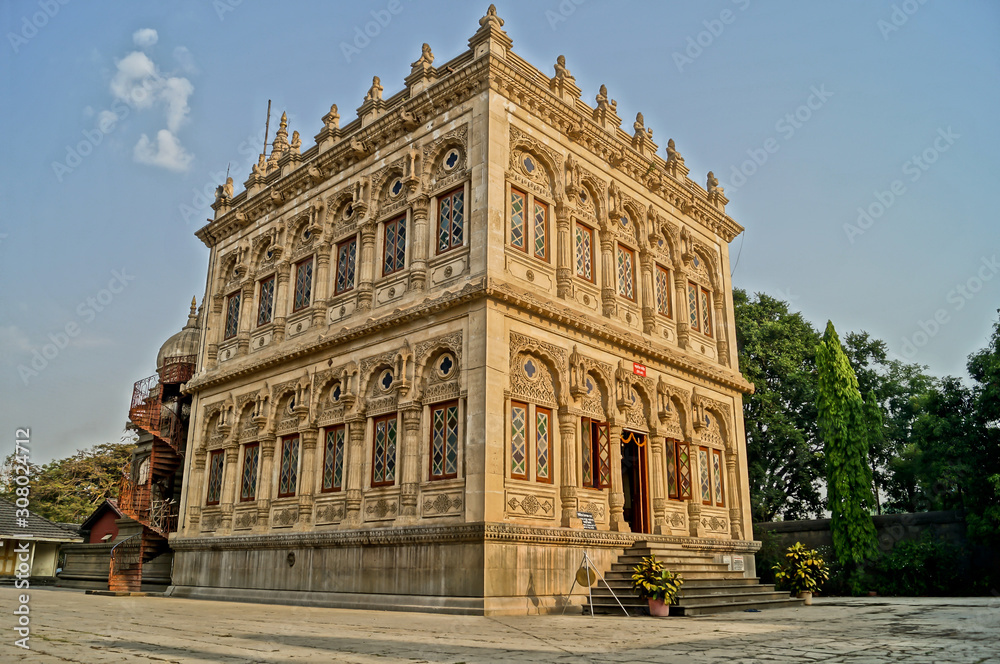Pune, India- April 13, 2013: Shinde Chhatri, located in Pune, India, is a memorial dedicated to the 18th century military leader Mahadji Shinde. It is one of the most significant landmarks in the city