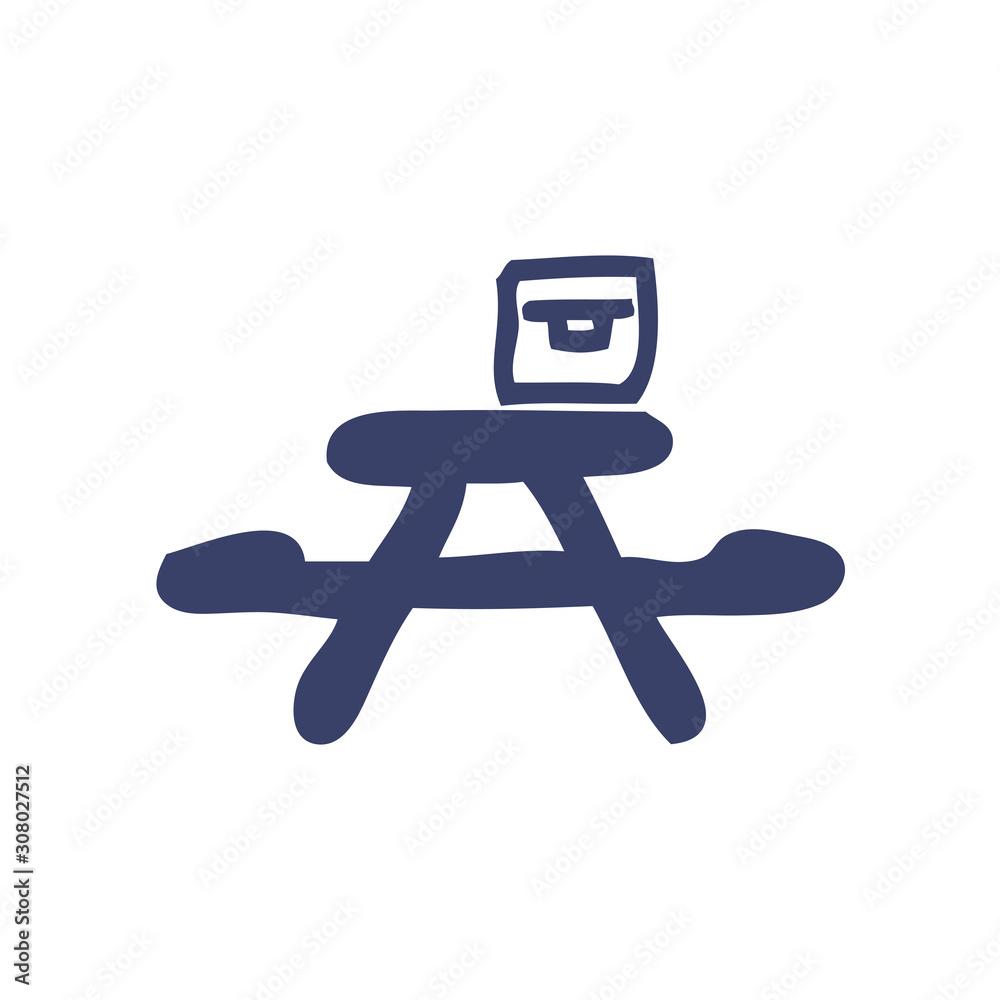 Camping table icon vector isolated on background. Trendy camping symbol. Pixel perfect. illustration EPS 10. - Vector.