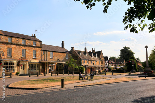 Street scene at Broadway village ,Worcestershire, England, UK photo