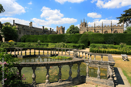 Summer view over Sudeley Castle & Gardens near Winchcombe village, Gloucestershire, Cotswolds, England
