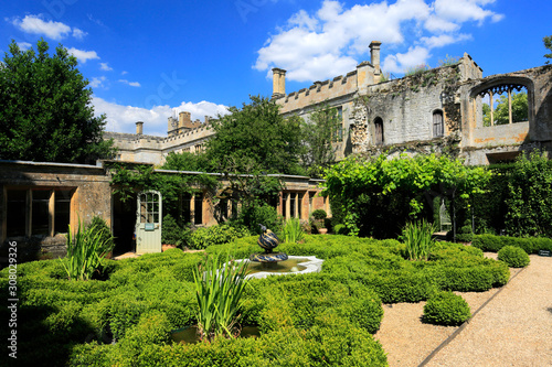 Summer view over Sudeley Castle & Gardens near Winchcombe village, Gloucestershire, Cotswolds, England photo