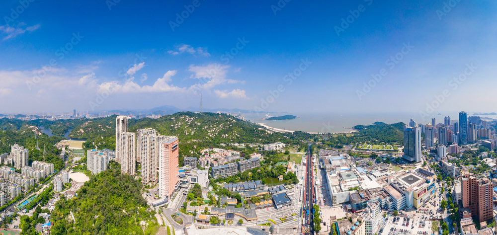 City panorama of xiangzhou district, zhuhai city, guangdong province, China