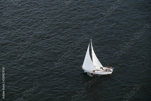 yacht in the sea