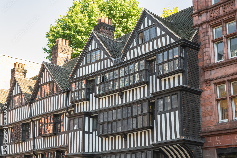 Facade of a Tudor building Staple Inn in London