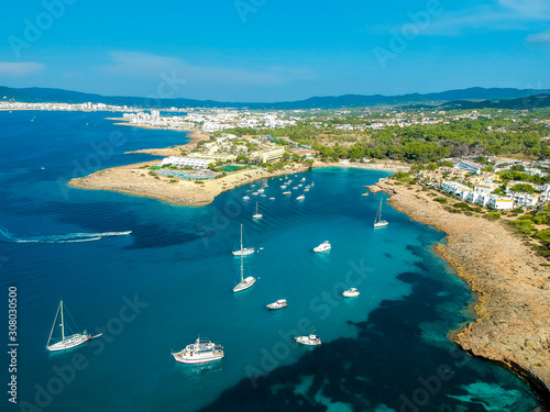Fotografi Ibiza hotels. Ibiza summer. Port des Torrent Beach, Ibiza. Spain.