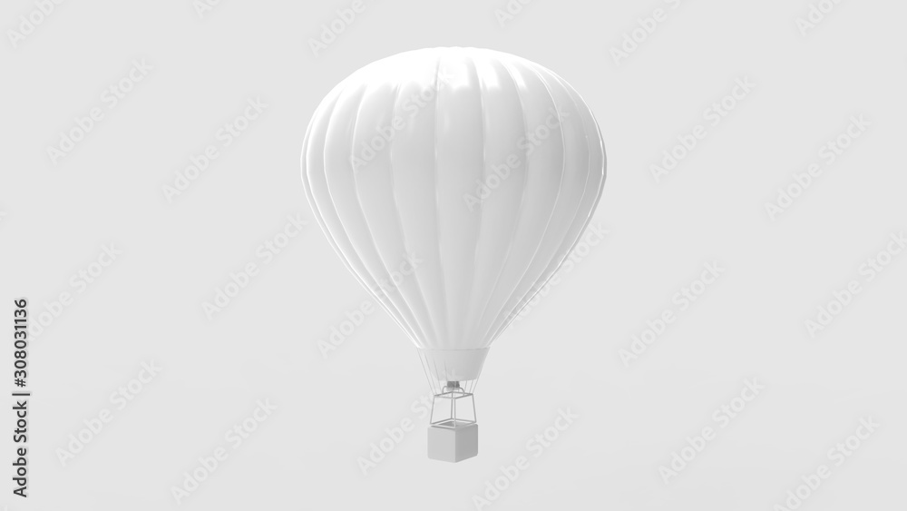 3d rendering of a hot air balloon isolated in a studio background 3d rendering of a hot air balloon isolated in a studio background