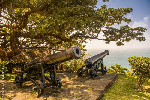 Cuadro en lienzo Fort King George Park in Scarborough, Trinidad und Tobago