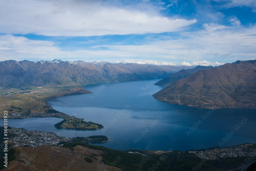 Landscape view from the helicopther, Queenstown, Nezw Zealand