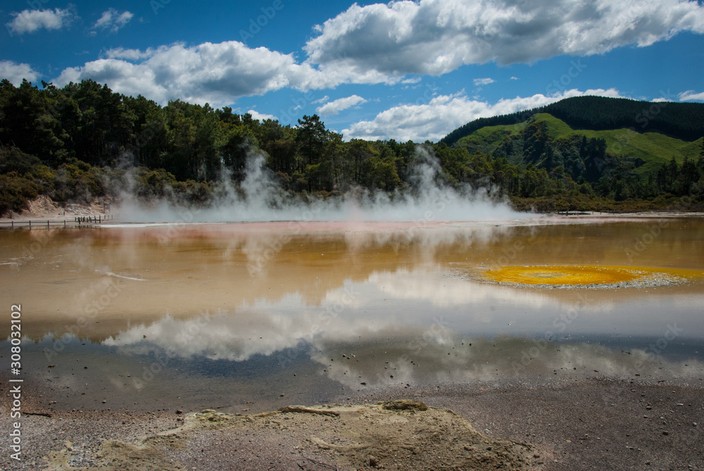 Geyser lakes of Rotorua, New Zealand Geyser lakes of Rotorua, New Zealand