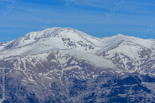 Beautiful Peak of Balandrau, in the Catalan Pyrenees (covered with snow) © zkcristian