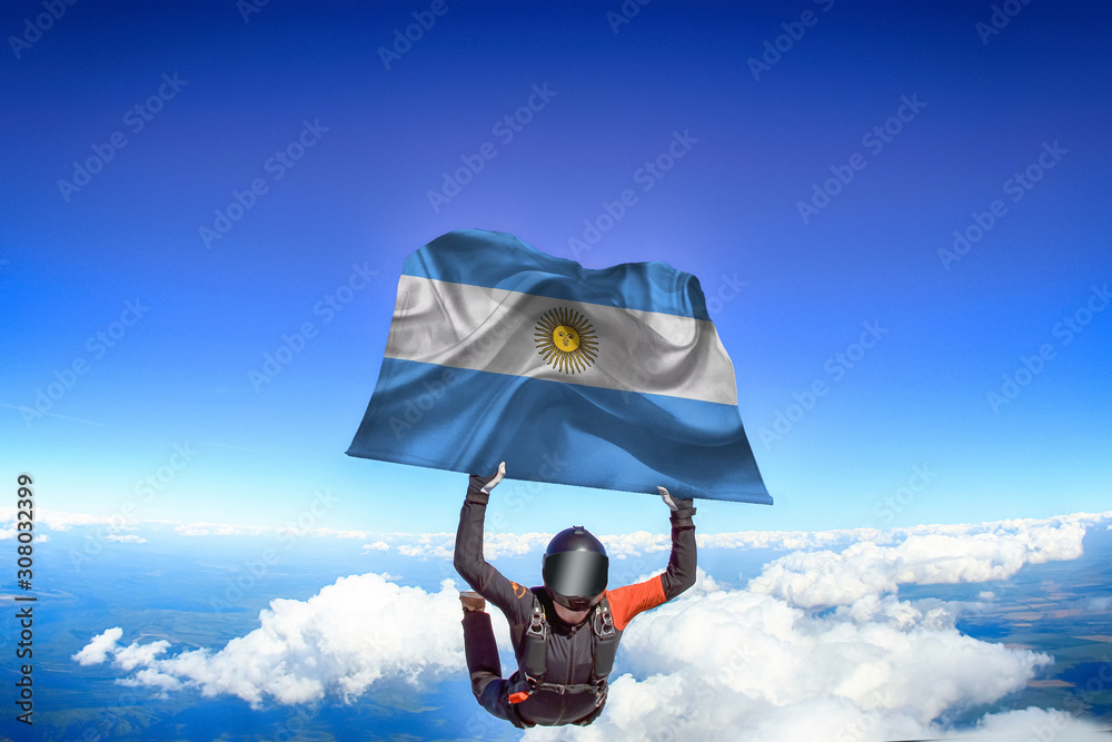Fototapeta premium Argentina flag travel.