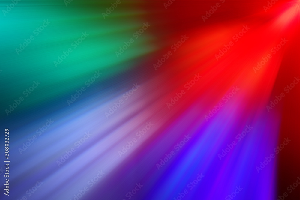 Multicolored rays of light shine through the facets of the crystal	