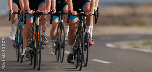 Fototapeta Naklejka Na Ścianę i Meble -  Cycling competition, cyclist athletes riding a race