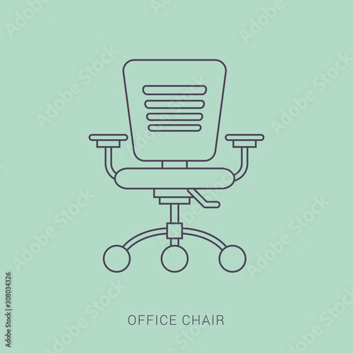 Office Chair vector icon design.