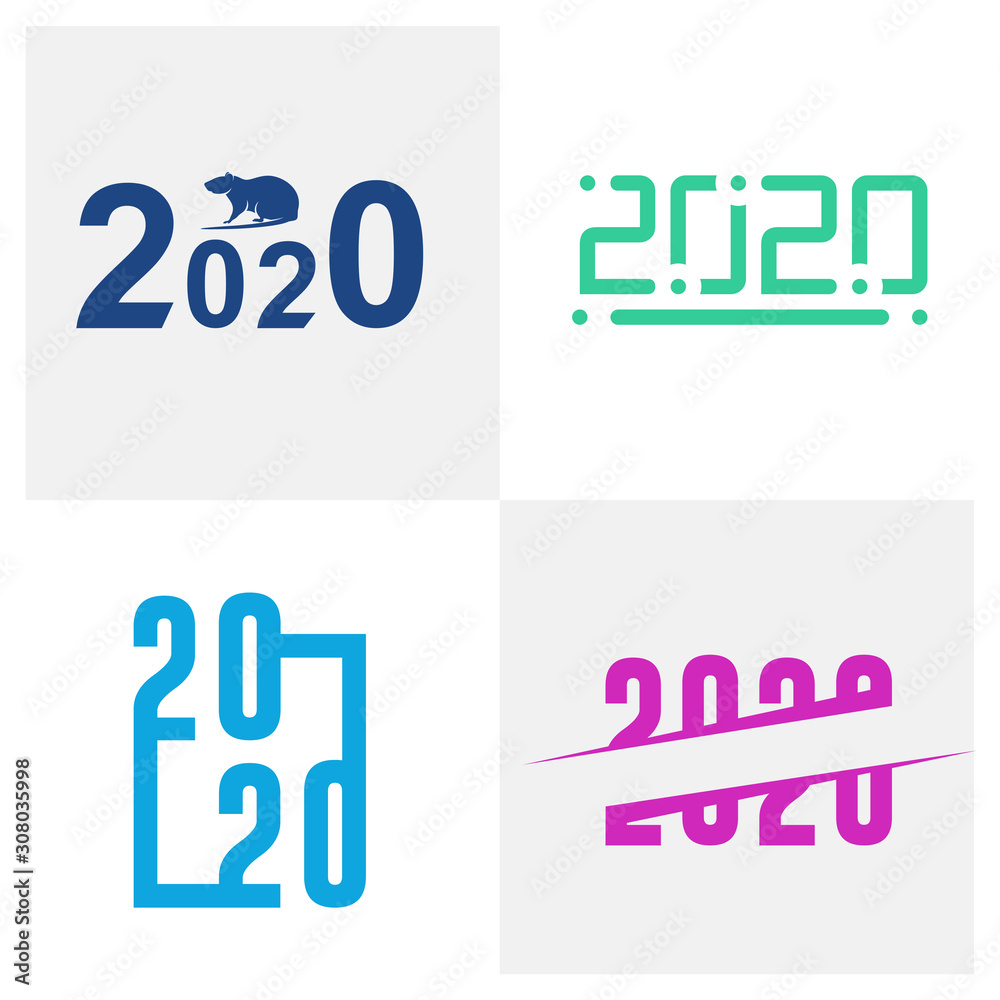 2020 logo design concept vector template, Icon Symbol, Illustration 2020 logo design concept vector template, Icon Symbol, Illustration