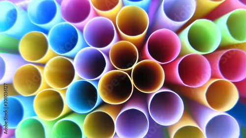 Colorful straws background. wallpaper and texture concept