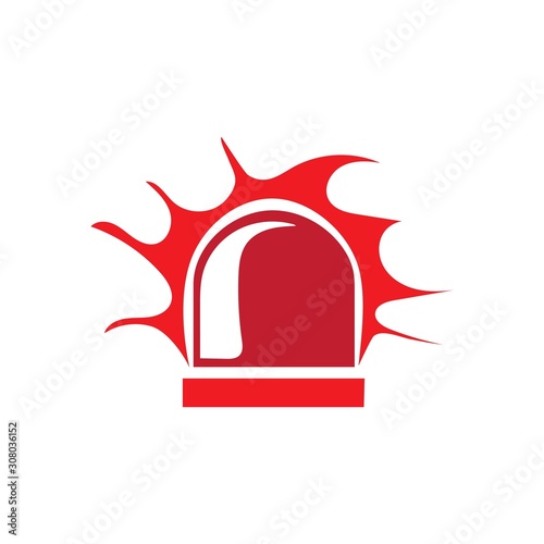 ambulance sirens logo or symbol template simple