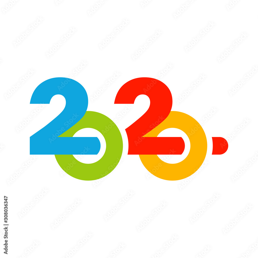 2020 logo design concept vector template, Icon Symbol, Illustration 2020 logo design concept vector template, Icon Symbol, Illustration