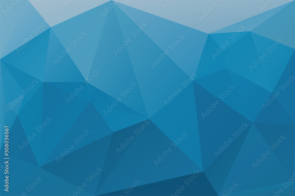 Fototapeta premium Abstract geometric background with triangles. Vector polygonal texture background. Blue abstract business background. Vector illustration.
